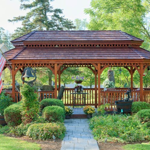 oval wood gazebos