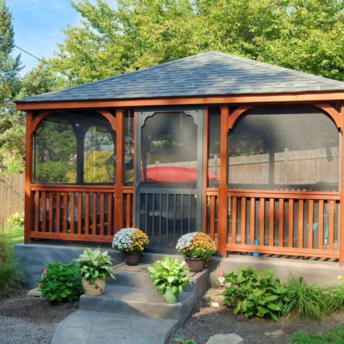 rectangle wooden gazebos