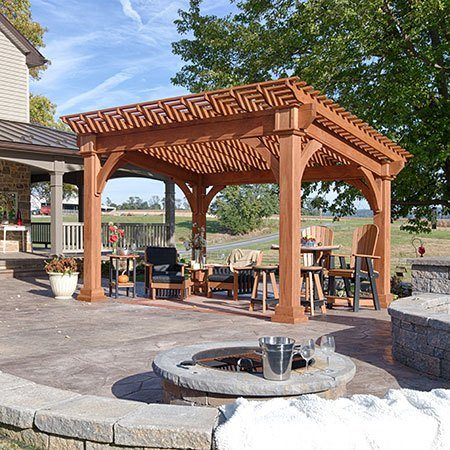 santa fe wooden pergola austin tx