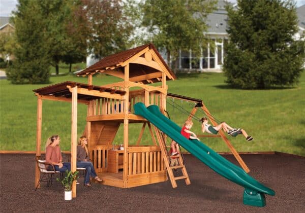 olympian treehouse xl 2 swing set