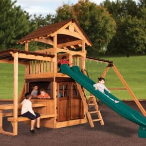 olympian treehouse xl 3 swing set