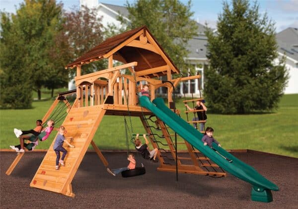 titan peak jumbo 1 w/ wood roof playset