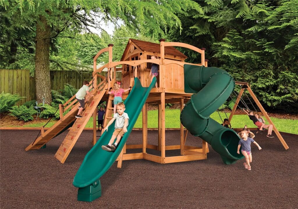 Titan Treehouse XL 12 Swing Set Texas Backyard Structures
