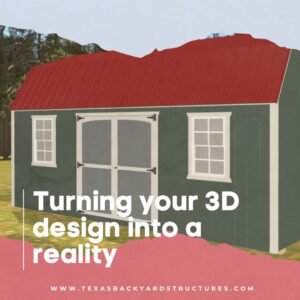 using a 3d design to model a shed install