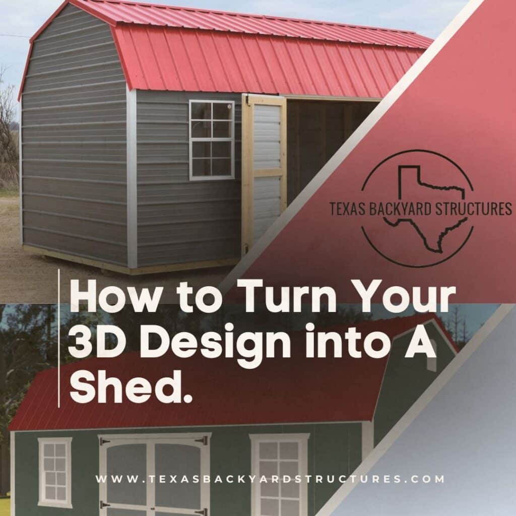 Online design tool compared to the shed in real life.